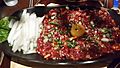 Korean cuisine yukhoe beef sashimi