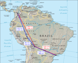 Archivo:LaMia Flight 2933 route map