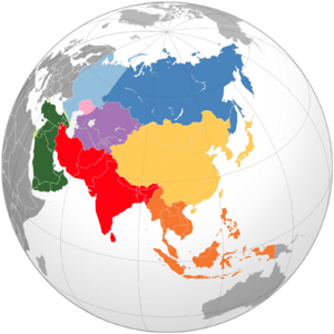 Archivo:Location-Asia-UNsubregions orthographic projection