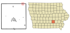 Mahaska County Iowa Incorporated and Unincorporated areas Barnes City Highlighted.svg
