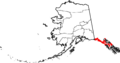 Map of Alaska highlighting Skagway-Yakutat-Angoon Census Area