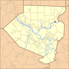 Map of Allegheny County PA Highlighting Cheswick.png