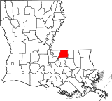 Map of Louisiana highlighting East Feliciana Parish.svg