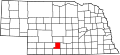 Map of Nebraska highlighting Gosper County