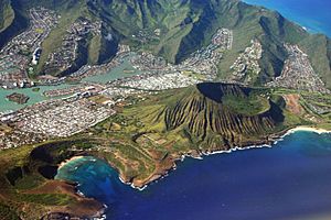 Archivo:Oahu from air2
