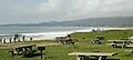 Pacific Ocean and mountains near Half-Moon-Bay California