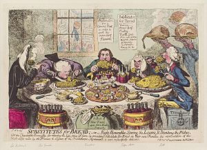 Archivo:Substitutes for bread; - or - right honorables, saving the loaves, and dividing the fishes by James Gillray