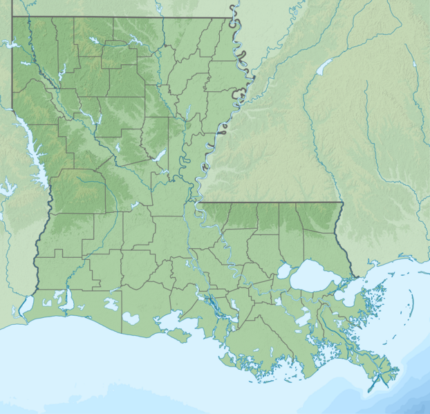 USA Louisiana relief location map