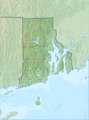 USA Rhode Island relief location map