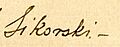 Władysław Sikorski - podpis