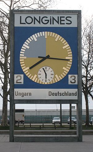 Archivo:Wankdorf 1954 world cup final match clock