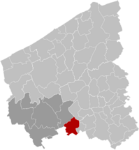 Wervik West-Flanders Belgium Map.svg
