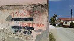 Archivo:Anti George Soros sentiment graffiti in Resen Macedonia 2018