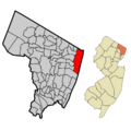 Bergen County New Jersey Incorporated and Unincorporated areas Alpine Highlighted