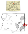 Boulder County Colorado Incorporated and Unincorporated areas Erie Highlighted