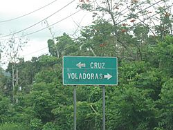 Cartel para barrio Voladoras y barrio Cruz en Moca, Puerto Rico.jpg