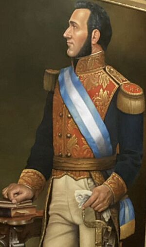 Archivo:Caudillo liberal Morazan pintura casa presidencial El Salvador