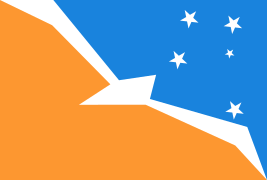 Flag of Tierra del Fuego province in Argentina