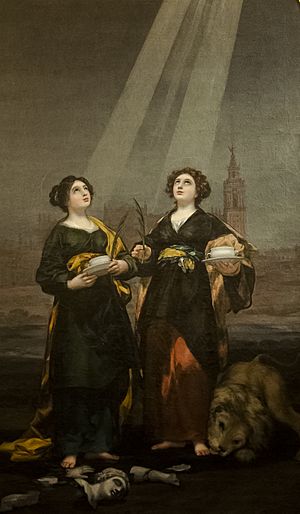 Archivo:Francisco Goya (1746-1828) - Heilige Justa en Rufina - kathedraal Sevilla 19-03-2011 11-21-29