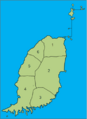 Grenada Map without Carriacou and Petite Martinique