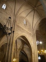 Interior of the Santa María la Real Church Aranda de Duero in Spain