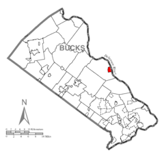 Map of New Hope, Bucks County, Pennsylvania Highlighted.png