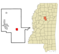Montgomery County Mississippi Incorporated and Unincorporated areas Kilmichael Highlighted