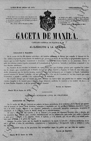 Archivo:Motín de Cavite GACETADEMANILA