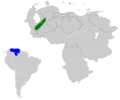 Myioborus albifrons map