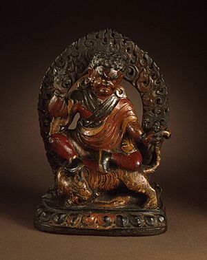 Archivo:Padmasambhava (Guru Rinpoche, 8th century) in his form as Dorje Drolo, Subduer of Demons LACMA M.86.281