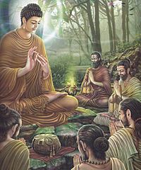 Archivo:Paintings of Life of Gautama Buddha - Asalha Puja