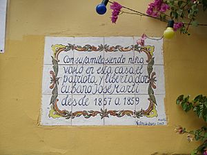 Archivo:Placa de José Martí en Valencia, España