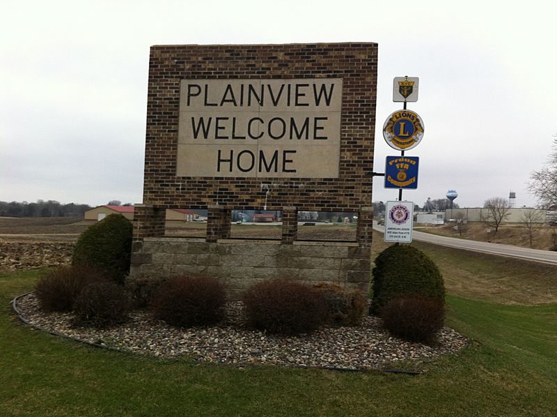 Archivo Plainview Home sign (Plainview, Minnesota) 001