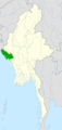 Rohingya language map