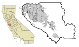 Santa Clara County California Incorporated and Unincorporated areas Loyola Highlighted.svg