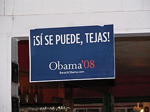 Archivo:Si se puede, Tejas Obama
