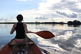 Went for a paddle at Lake Tarapoto in Puerto Nariño.jpg