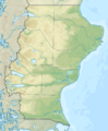 Argentina Santa Cruz topographic location map