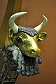 Bull's head of the Queen's lyre from Pu-abi's grave PG 800, the Royal Cemetery at Ur, Southern Mesopotamia, Iraq. The British Museum, London.