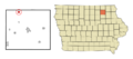 Chickasaw County Iowa Incorporated and Unincorporated areas Alta Vista Highlighted