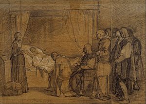 Archivo:Eduardo Rosales - Study for the Will of Isabella the Catholic - Google Art Project