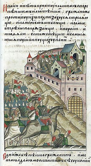 Archivo:Facial Chronicle - b.10, p.049 - Tokhtamysh at Moscow