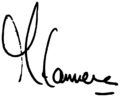 Firma de Manuela Carmena