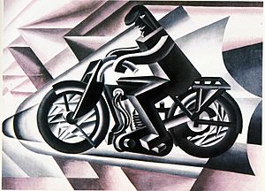 Archivo:Fortunato Depero Il motociclista
