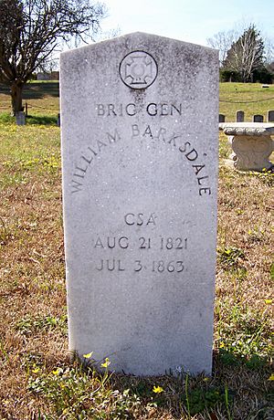 Archivo:Gravestone of General William Barksdale - Greenwood Cemetery, Jackson