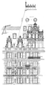 Hotel Martinique (New York City), upper part, 32nd Street elevation