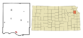 Jefferson County Kansas Incorporated and Unincorporated areas Perry Highlighted