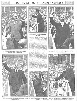 Archivo:Los oradores, perorando, de Campúa, Mundo Gráfico, 30 de mayo de 1917