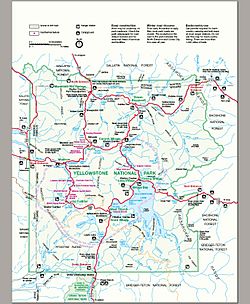 Archivo:Map Yellowstone National Park
