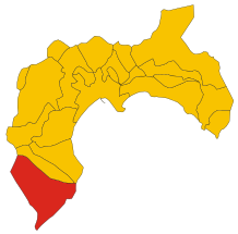 Map of comune of Pula (metropolitan city of Cagliari, region Sardinia, Italy) - 2016.svg